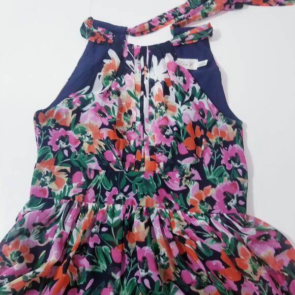 Eliza J Floral Print Halter Maxi Dress Multicolored - Picture 9 of 13